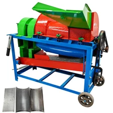 4HP Vibrating Screen Type Corn Soybean Sheller Threshing Machine 220V 7 Screens