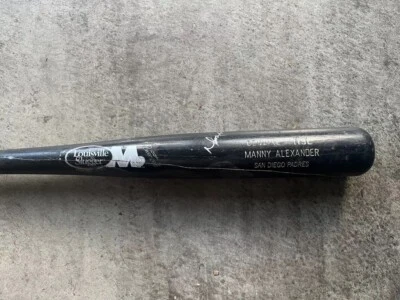 2005 Manny Alexander San Diego Padres Louisville Slugger M9 Game Used Bat Signed - Image 1 of 4