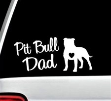 Pitbull Dad Car Decal Pit Bull Window Sticker BG 146