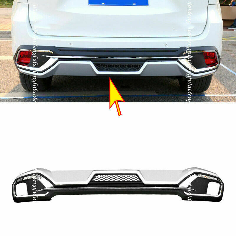 For Toyota Highlander 2017-2019 Silver Rear Bumper Diffuser Spoiler Lip ...