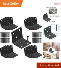 Heavy Duty Metal Corner Bracket Stainless Steel 2x2 Inch for Home Support