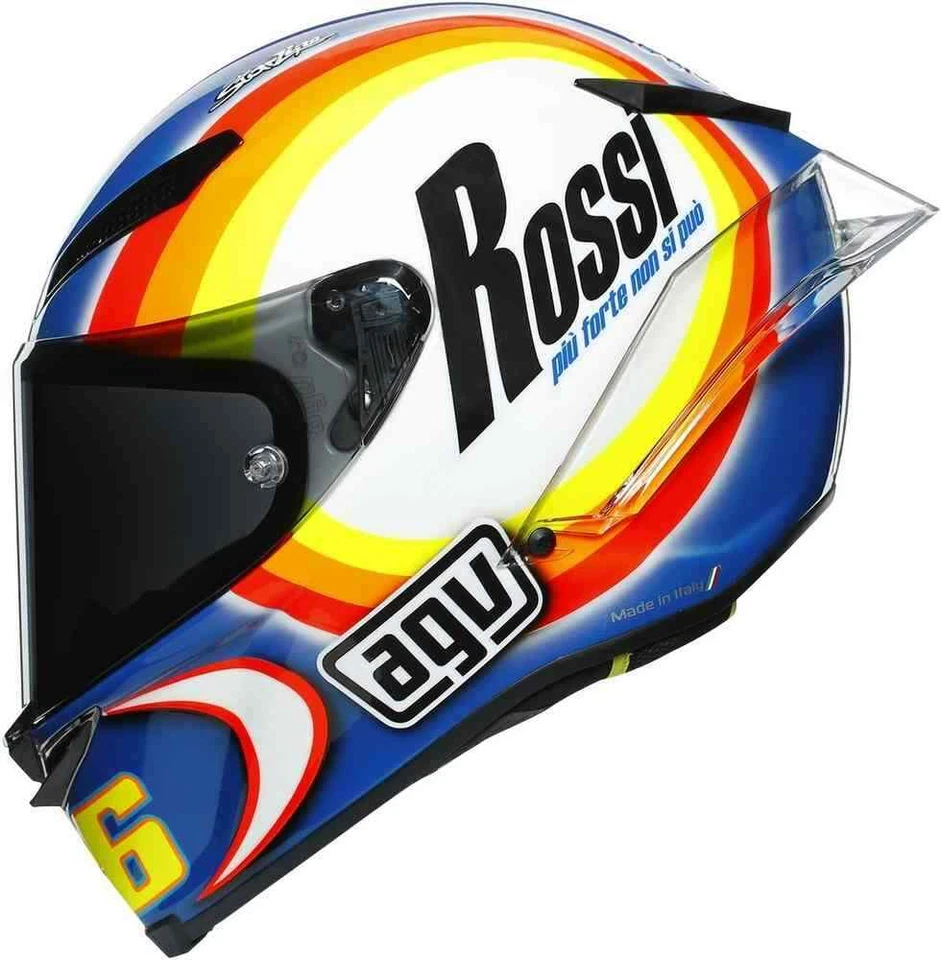 AGV PISTA GPRR ROSSI PRUEBA DE INVIERNO 2005 TABLERO LAVADO PERSIL CARRERA CHOQUE CASCO ACU Foto 4 de 4