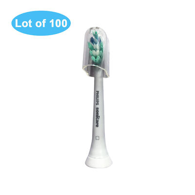 Lot of 100 | Genuine Philips Sonicare ProResults Plaque White Heads | No Box