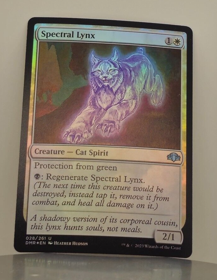 Foil - Spectral Lynx - Dominaria Remastered - DMR - 28/261 - MTG