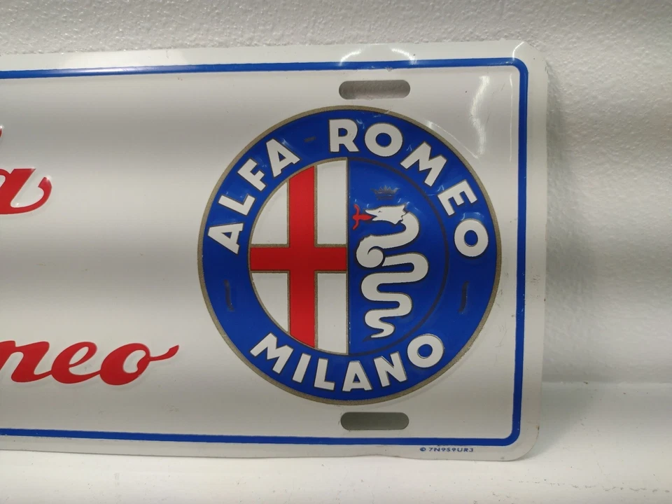 Marco PLACA ALFA ROMEO INSERTO - Metal/Estaño - ¡¡Buen Estado!!! Foto 2 de 4