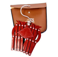 Travel Clothes Hanger Pocket Valet in Pouch Train Luggage Folding Vintage