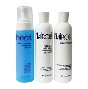 Nairobi Hydrating Shampoo Foamwrap Lotion Humecta Sil