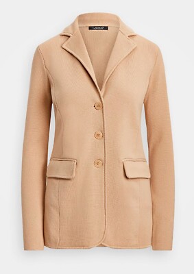 NEU RALPH LAUREN Damen Beige Baumwolle Strick Jacke Blazer Plus 3X 2X 1X  275