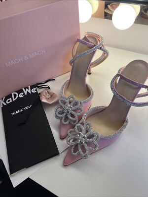 Mach & Mach Pumps Crystal Flower Rosa 41 Neu Np 969  High Heels Kadewe Rechnung