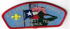 Northwest Texas Council SAP S3 80 Yrs. Of Service RED Bdr. [GA-1670]