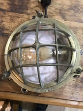 Dae- Yang Vintage Brass Maritime Bullhead, Passageway  Light