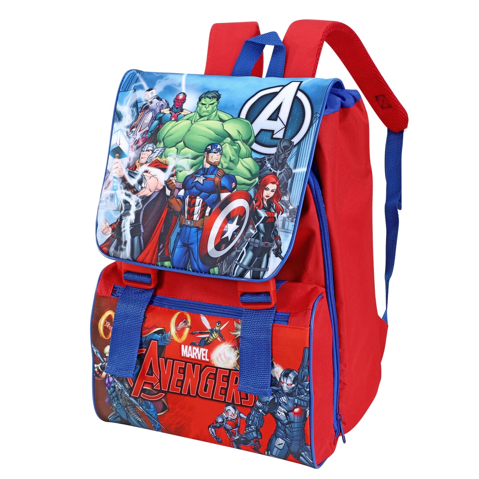 Marvel Avengers 40Cm Square Backpack - Cool & Spacious For Kids - Red/Navy - Image 2