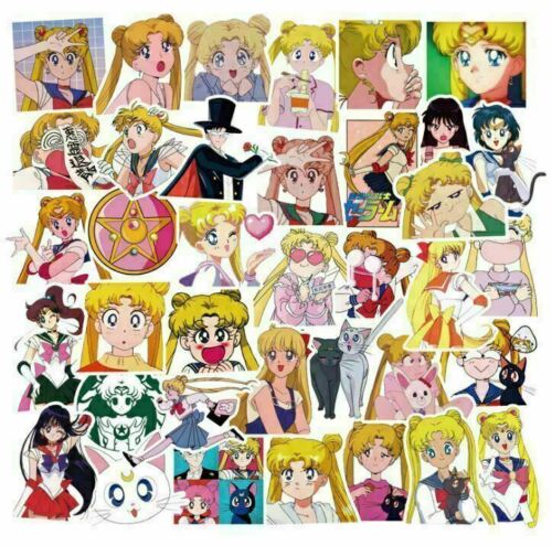 50Pcs Sailor Moon Stickers Bomb Decals Pack Car Skateboard Laptop Luggage Lot - Afbeelding 1 van 6