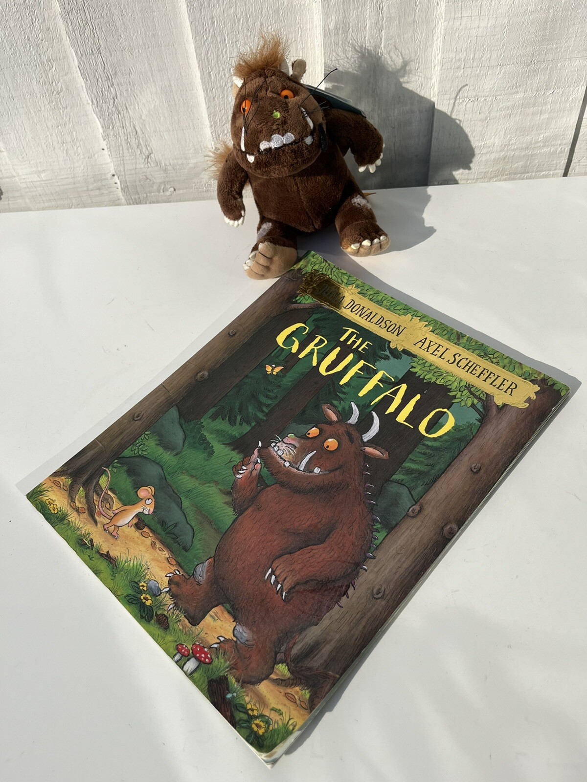 Aurora Gruffalo 7"" Sitting Soft Toy Plush BNWT Julia Donaldson With Used Book
