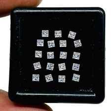 VVS 19 Pcs D Color Loose White Moissanite 2mm Princess Cut AAA Quality