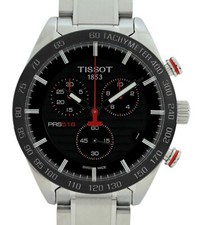 Tissot 42mm Men's PRS 516 XL Black Dial Chronograph SS Watch Ref: T100417A 