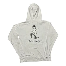 Born X Raised Wacko Maria Hoodie Men’s Small White NEW FLAW