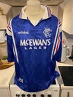 Rare Vintage Original Glasgow Rangers Football Shirt XXL Adidas 9 In A Row