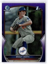 2023 Bowman Draft #BDC-109 Brady Smith Chrome Purple Refractor #/250