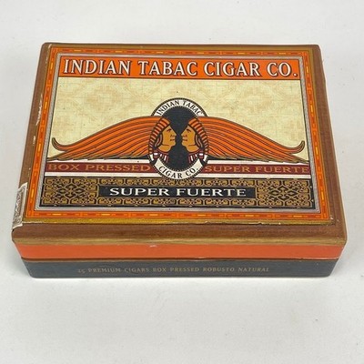 Indian Tabac Cigar Co Super Fuerte Box Pressed Robusto Natural Cigar Box