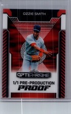 Ozzie Smith 2025 Leaf Optichrome Baseball 1/1 Pre Production Proof
