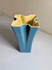 Vintage Red Wing Pottery 1259 Vase Planter Blue Yellow Geometric MCM 9” USA