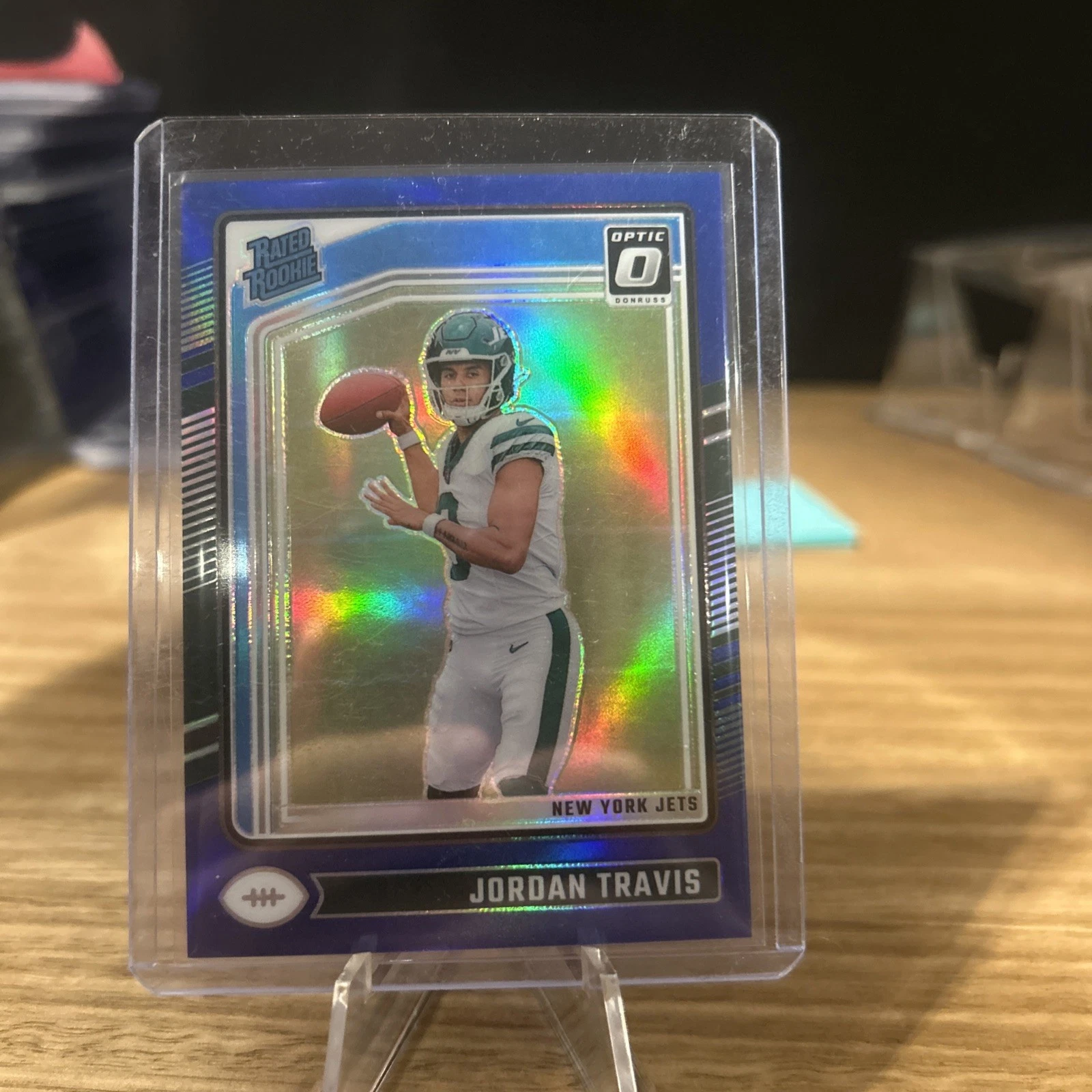 2024 Panini Donruss Optic - Rated Rookie Jordan Travis #260 Blue Prizm /199 (RC)