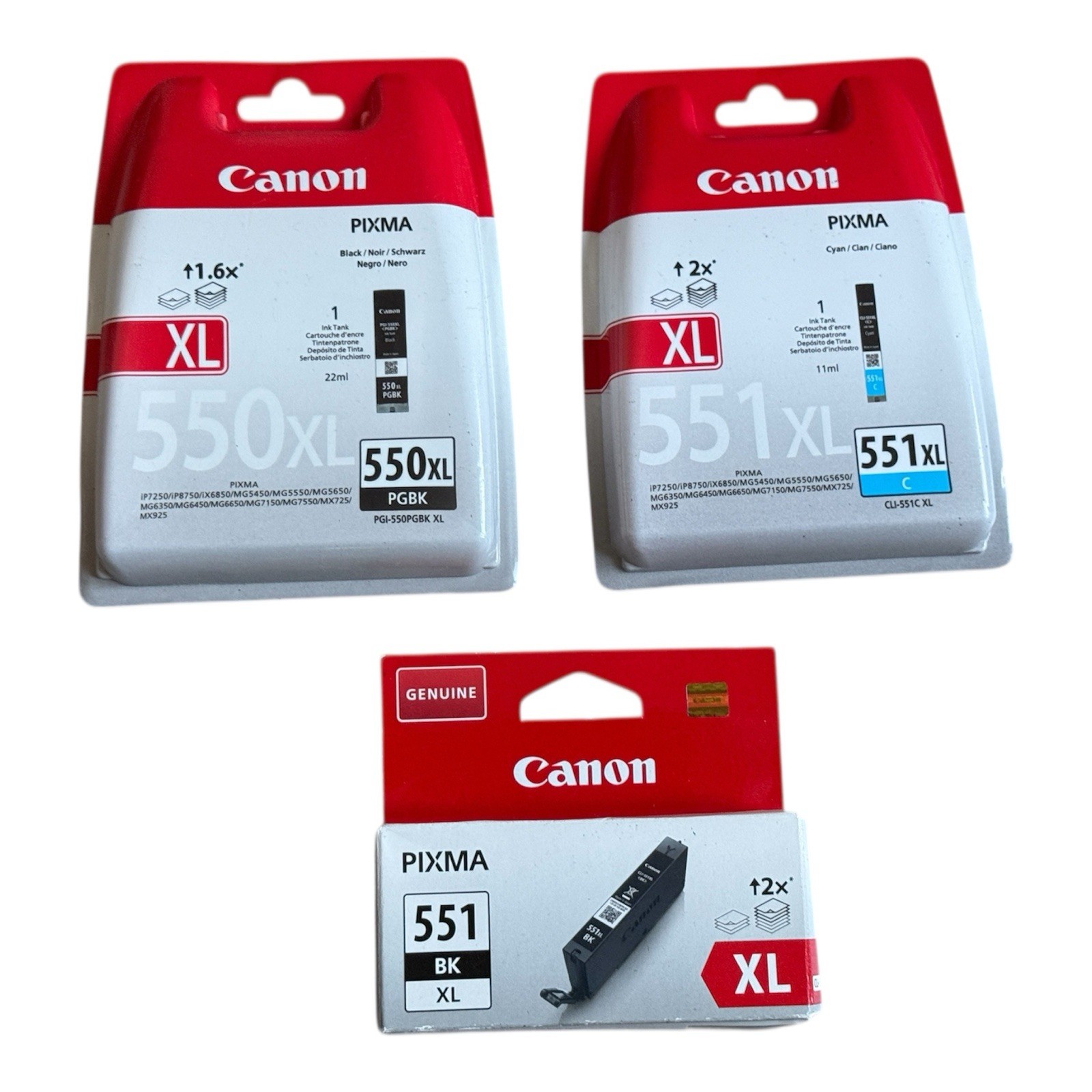 Cartouche Canon 551XL et 550XL noir pour des impressions haute définition durables