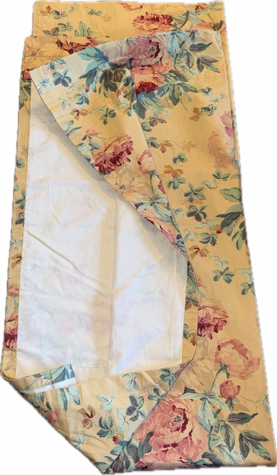 Conjunto de 2 pastagens Ralph Lauren Elsa bege floral multi vara cortina bolso rosa - Imagem 2 de 4