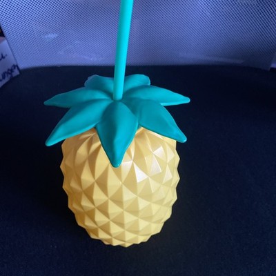 Pineapple Party Cooktail Becher mit Strohhalm und Deckel Neu