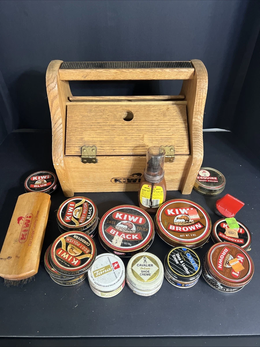 Kiwi Wooden Vintage Shoe Shoe Shine Boxes for sale | eBay