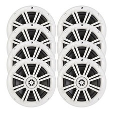 Kicker 41BKM604W 6.5" 150 Watt 2-Way Marine White Boat Audio Speakers Qty 8