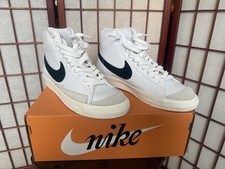 NUOVE SNEAKERS NIKE BLAZER '77 MID VNTG BIANCO/NERO BQ6806 100 taglia 9M/10,5 W