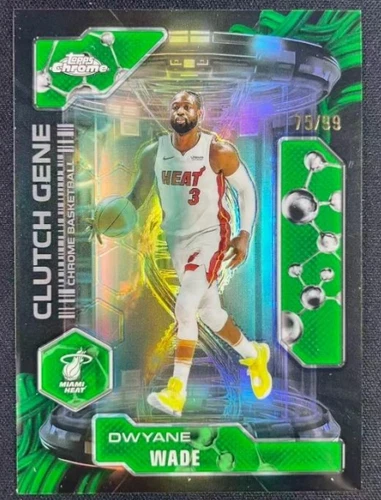 2025 Topps Chrome Dwyane Wade Refractors Green (RAW)