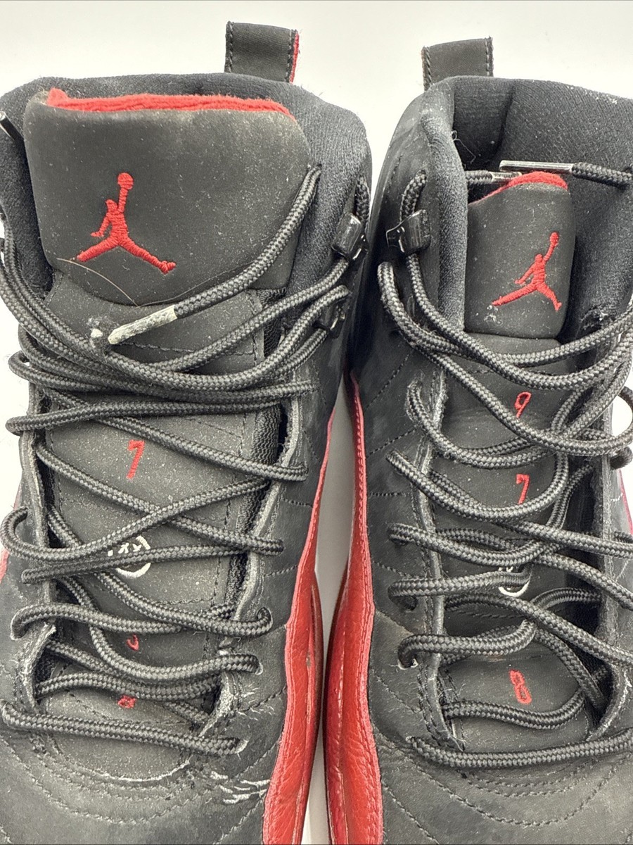 Air Jordan 12 Retro 2009 Flu Game Black Red Suede (130690