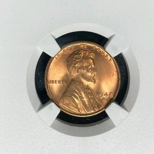 1948-S LINCOLN WHEAT CENT ~ NGC MS 65 RD ~BEAUTIFUL COIN~REF#98-051