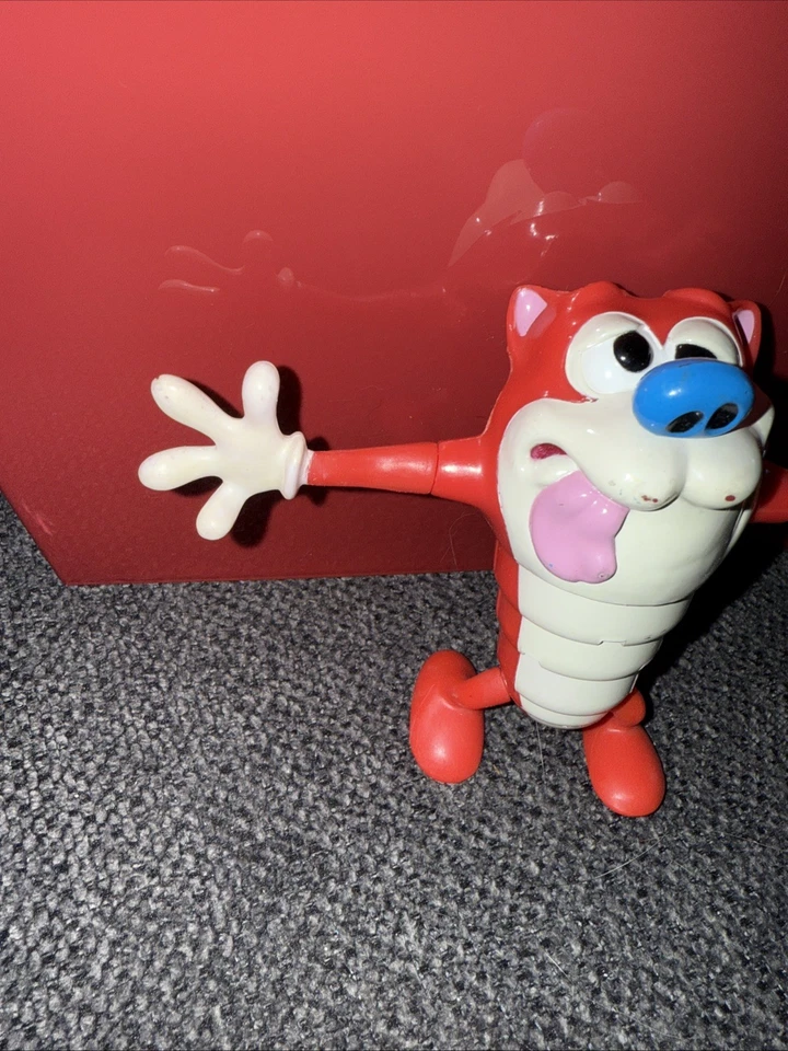 BUMP-A-RIFFIC STIMPY FIGURE vintage 1993 Mattel Ren and Stimpy Show Has Flaws - Imagem 4 de 4