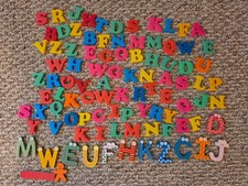 Lot of Magnetic Plastic Letters Fridge Magnets Alphabet Toy