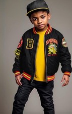 Nintendo Super Mario Bros Bowser Bomber Jacket Size 4 Youth