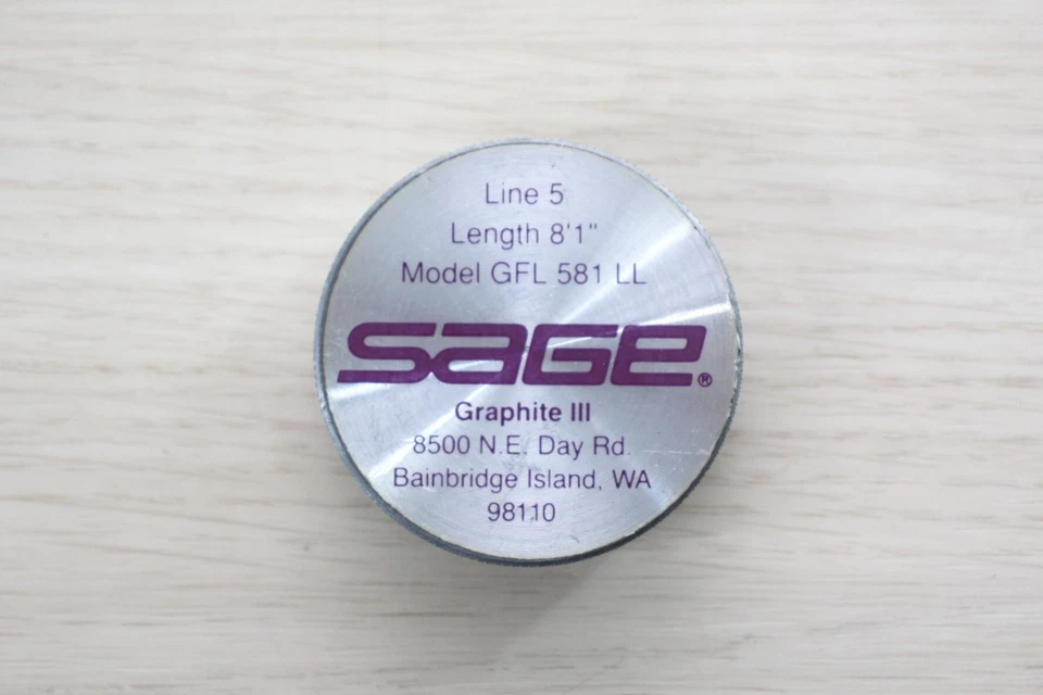 SAGE LL 581 Graphite III 8'1" 5wt 2 piezas caña de mosca Japón importación serie casi como nueva D67 Foto 4 de 4