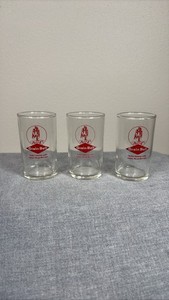 Grain Belt Beer Glasses Set of 3 Red Logo Tumblers Barware Breweriana