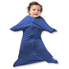 SleepingBaby Swaddle Sleep Sack Navy Blue 12 18 24 Mos Large Wearable NEW Boy