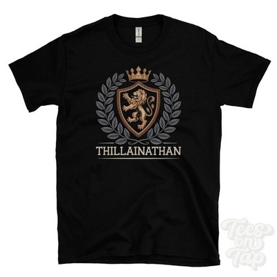 THILLAINATHAN FANTASY COAT OF ARMS T-SHIRT novelty parody family name crest