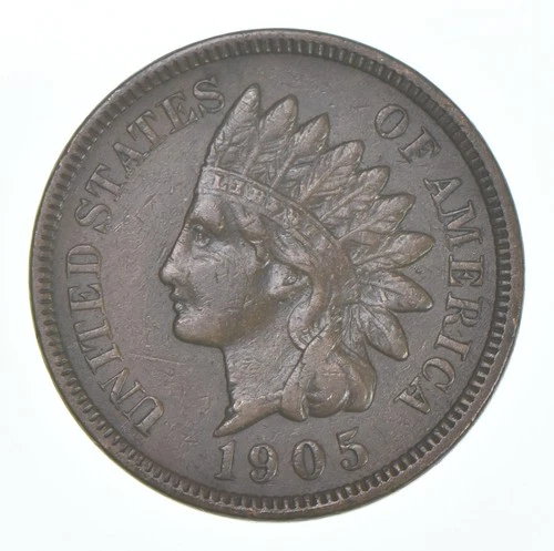 XF 1905 Indian Head Copper Cent Penny - High Grade Sample *9530