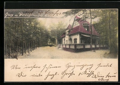 Ansichtskarte Bünde i. W., Gasthaus Waldschlößchen 1902 