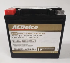 Vehicle Battery-36 Month Warranty Auxiliary AGM ACDelco AUX14-200