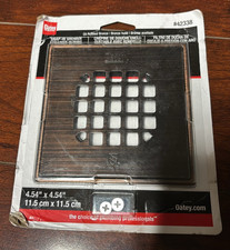 42338 4.25 x 4.25 in. Oil Rubbed Bronze Square Snap-Tite Shower Strainer