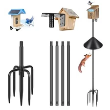  Smart Bird Feeder Pole Squirrel Proof 79 Inch Bluebird House Pole for 