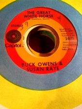 Buck Owens & Susan Raye, The Great White Horse ~ 1970 Capitol 45 +sleeve