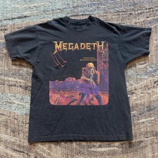Megadeth Peace Sells 1986 Black Tee Vintage Thrash Metal Album Art